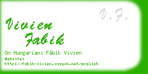 vivien fabik business card